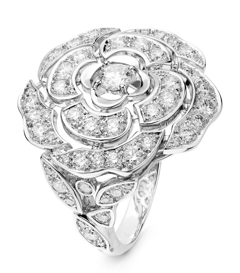 Chanel CHANEL White Gold and Diamond Camélia Ring