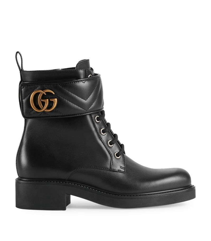 Gucci Gucci Leather Double G Boots