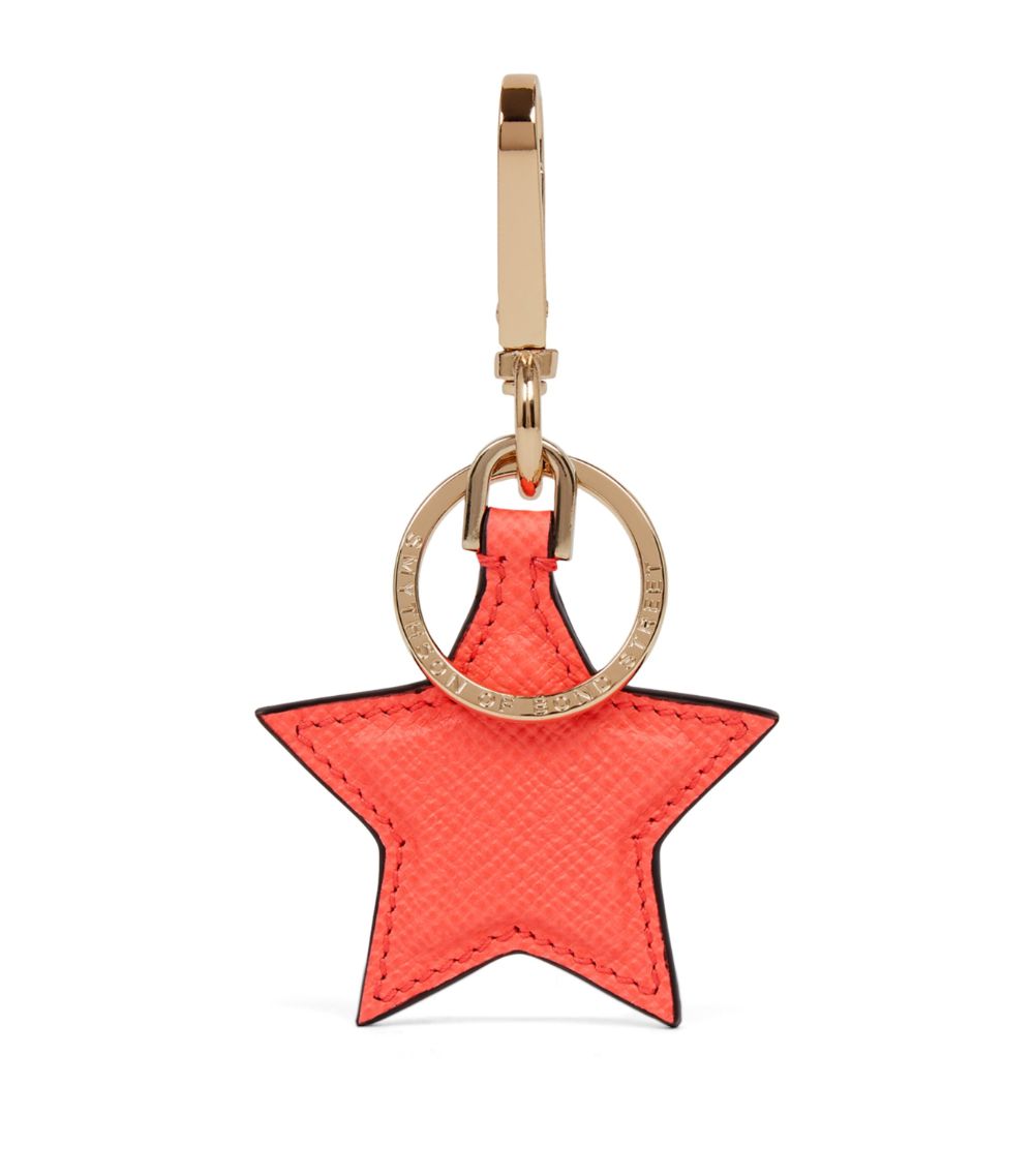 Smythson Smythson Panama Leather Star Keyring