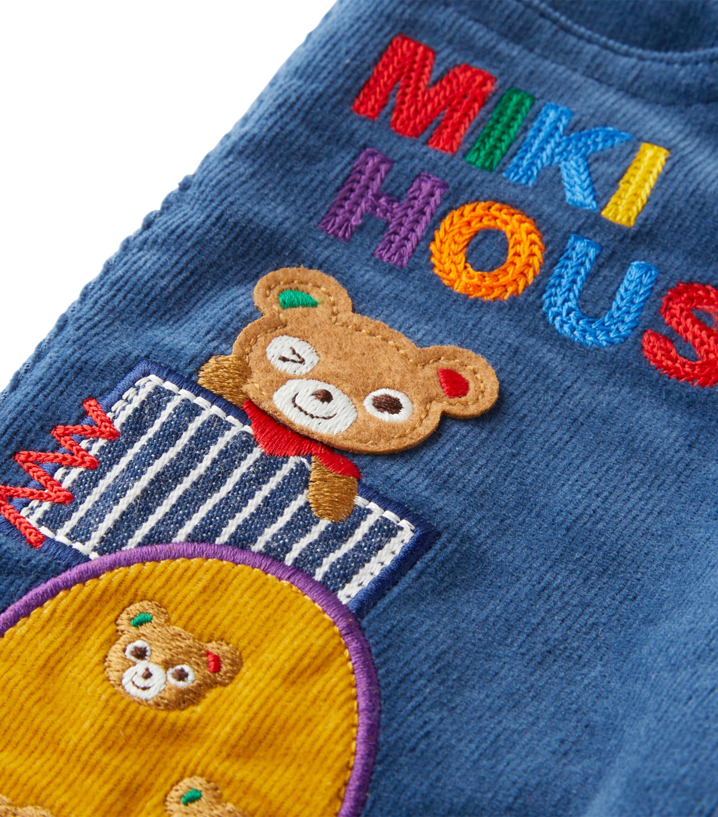 Miki House Miki House Embroidered Patchwork Jeans