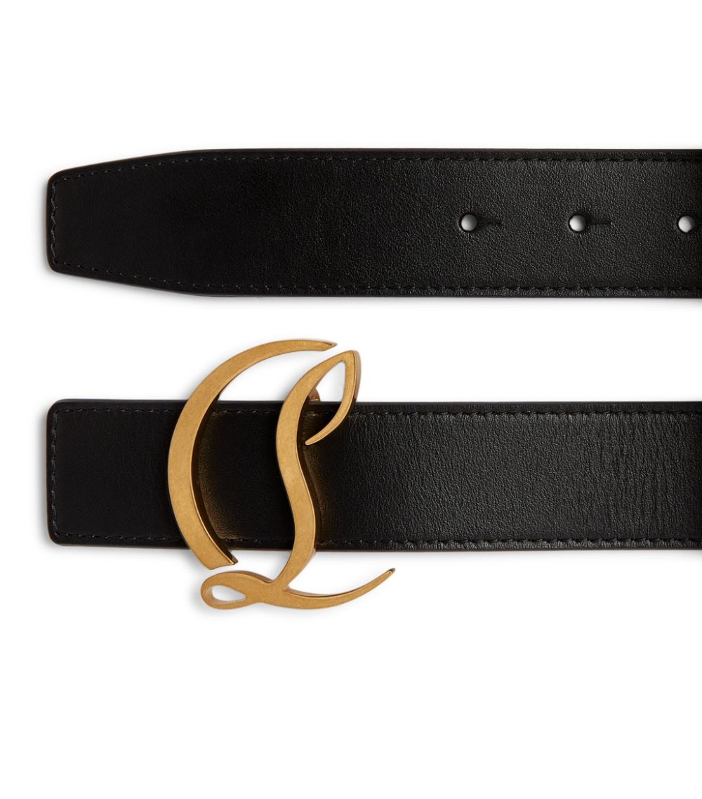 Christian Louboutin Christian Louboutin CL Logo Leather Belt