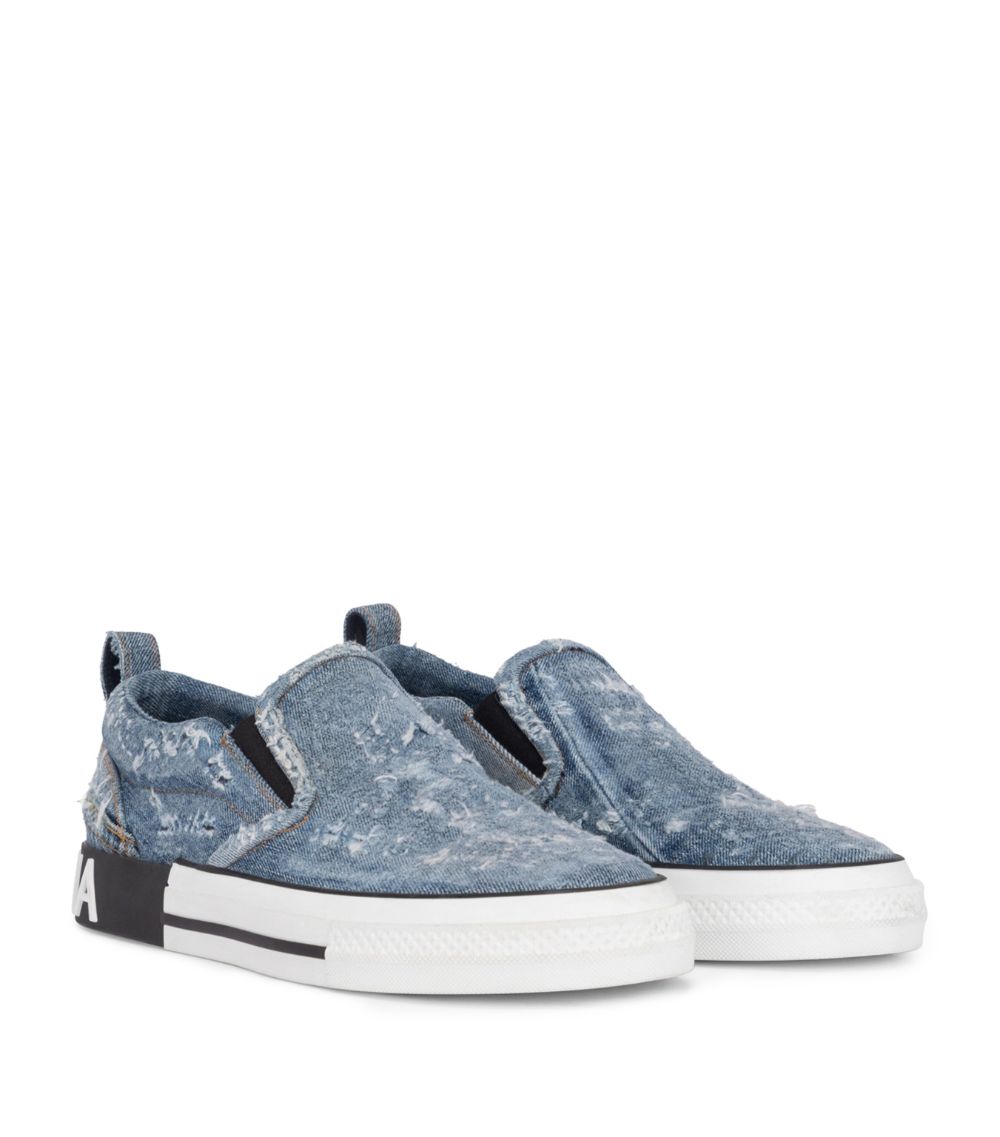 Dolce & Gabbana Dolce & Gabbana Denim Patchwork Portofino Sneakers