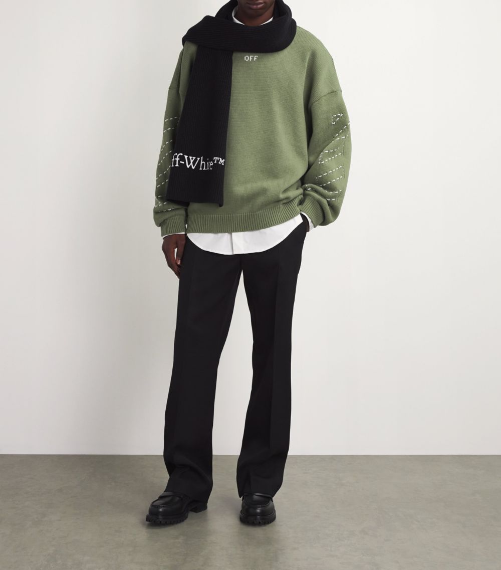 OFF-WHITE Off-White Cotton Embroidered Sweater