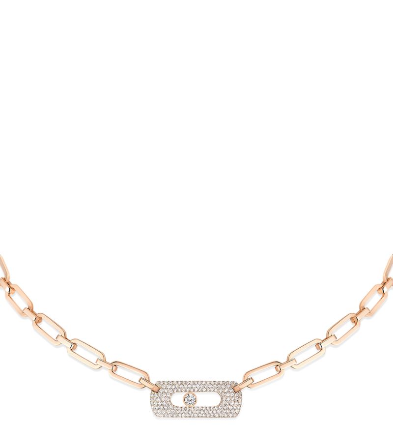 Messika Messika Rose Gold And Diamond Move Link Necklace