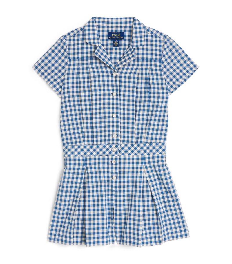 Polo Ralph Lauren Polo Ralph Lauren Kids Cotton Gingham Playsuit (7-16 Years)