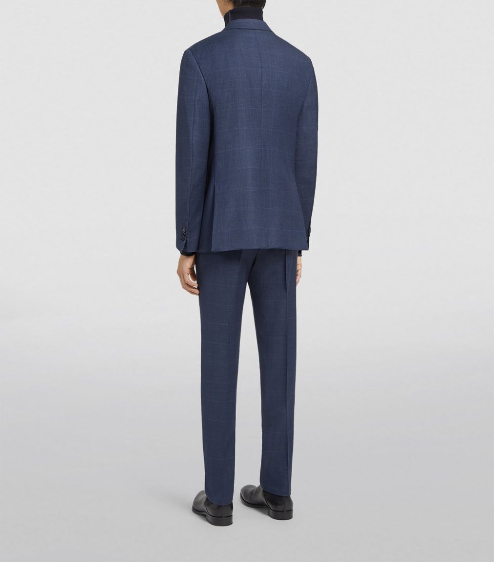 zegna Zegna Wool-Blend Check Blazer