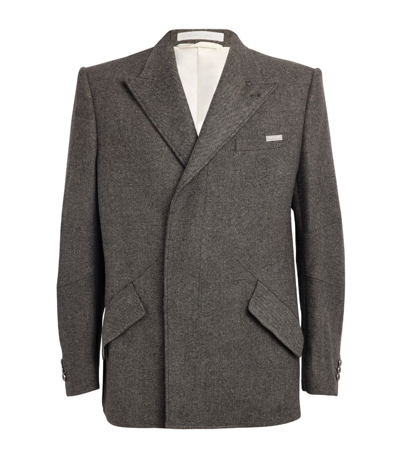 Helmut Lang Helmut Lang Wool-Blend Double-Breasted Jacket