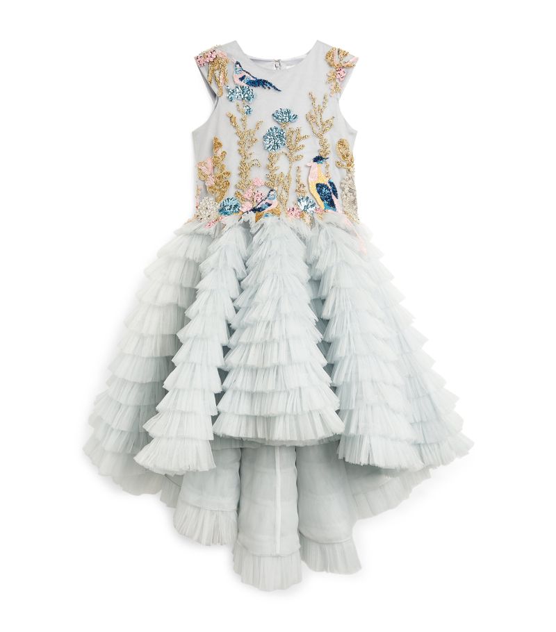 Mischka Aoki Kids Mischka Aoki Kids Embroidered Tulle-Skirt Dress (8-10 Years)