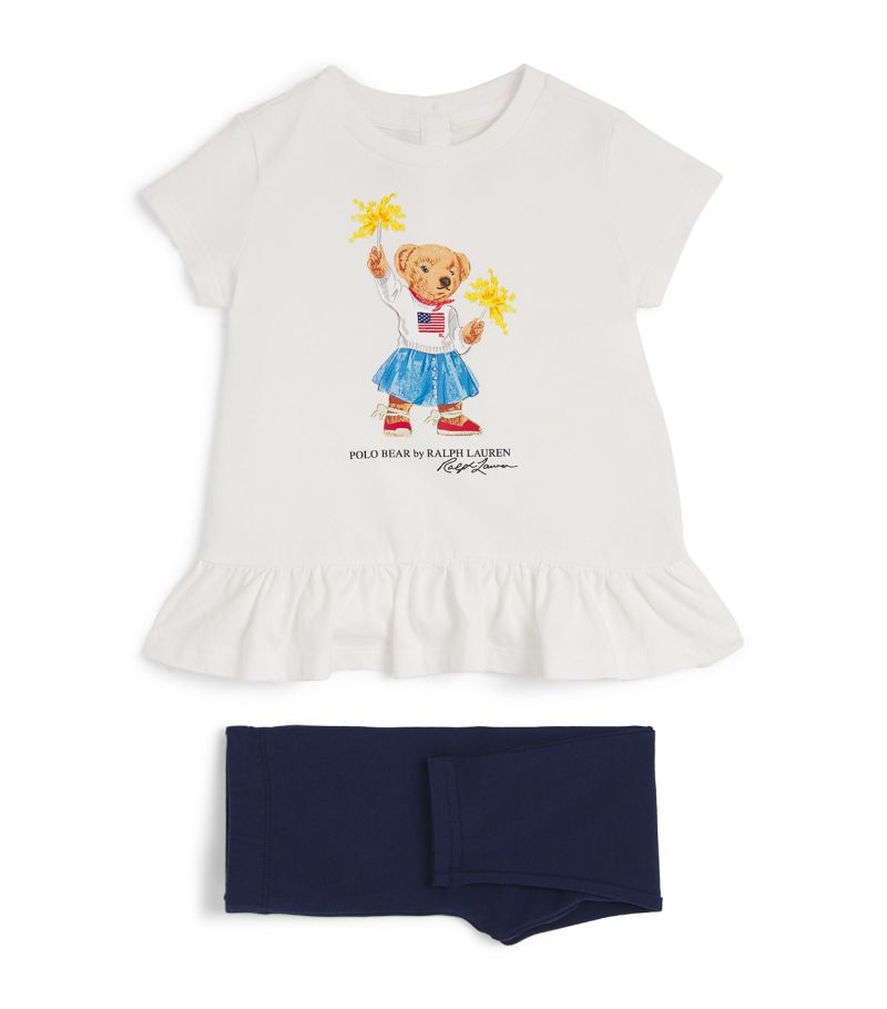 Ralph Lauren Kids Ralph Lauren Kids Polo Bear Top And Leggings Set (3-24 Months)