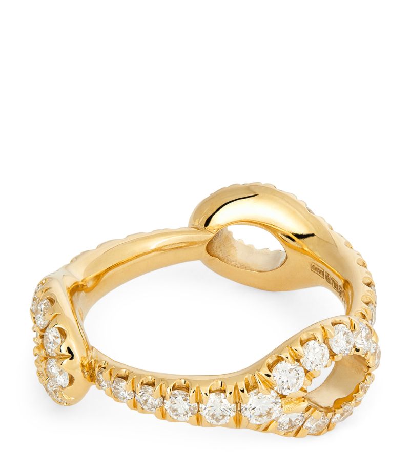 Melissa Kaye Melissa Kaye Yellow Gold And Diamond Medium Lola Needle Ring