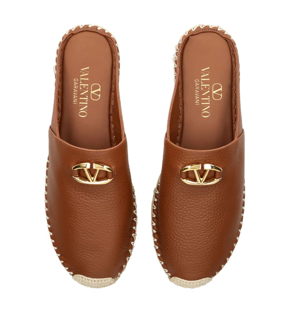 VALENTINO GARAVANI Valentino Garavani Leather Vlogo Moon Espadrilles