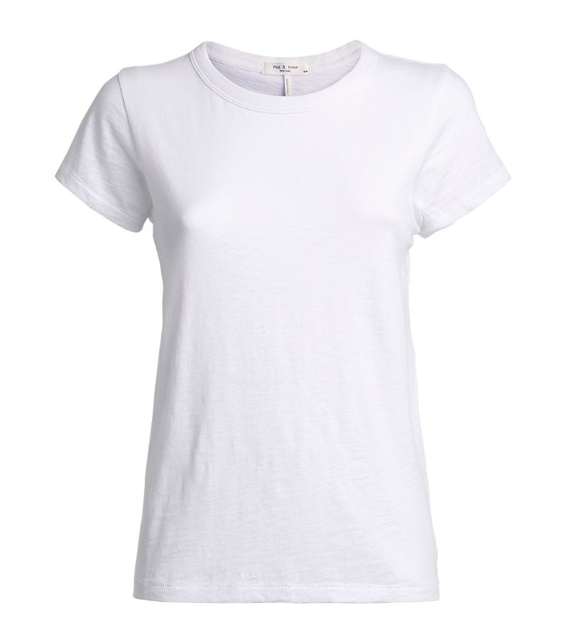 Rag & Bone rag & bone Womens Bright White Round Neck Cotton-Jersey T-Shirt