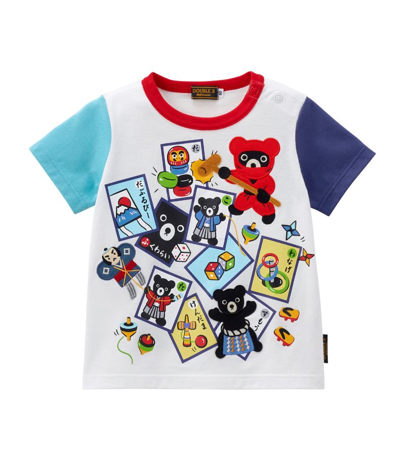 Miki House Miki House Bear Appliqué T-Shirt (2-7 Years)