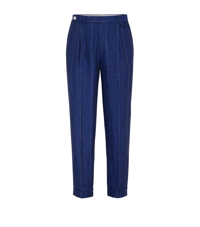 Brunello Cucinelli Brunello Cucinelli Linen Striped Trousers