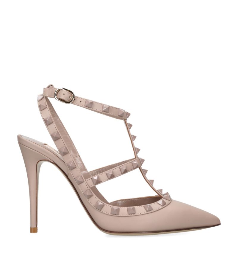 VALENTINO GARAVANI Valentino Garavani Leather Rockstud Heels 100