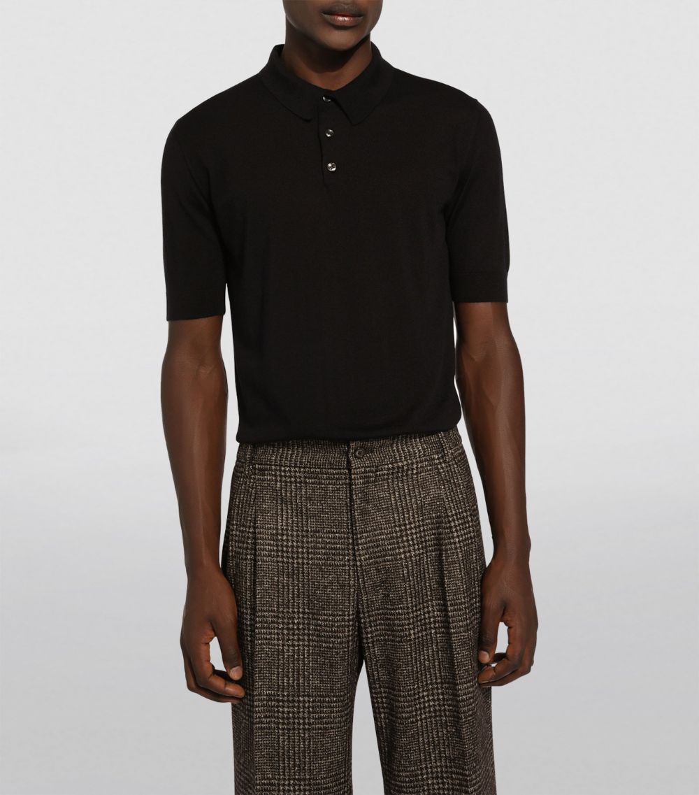 Dolce & Gabbana Dolce & Gabbana Cashmere Knitted Polo Shirt