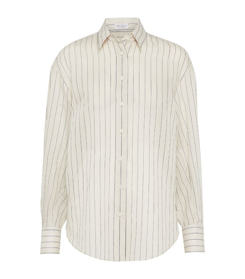 Brunello Cucinelli Brunello Cucinelli Cotton-Blend Striped Shirt