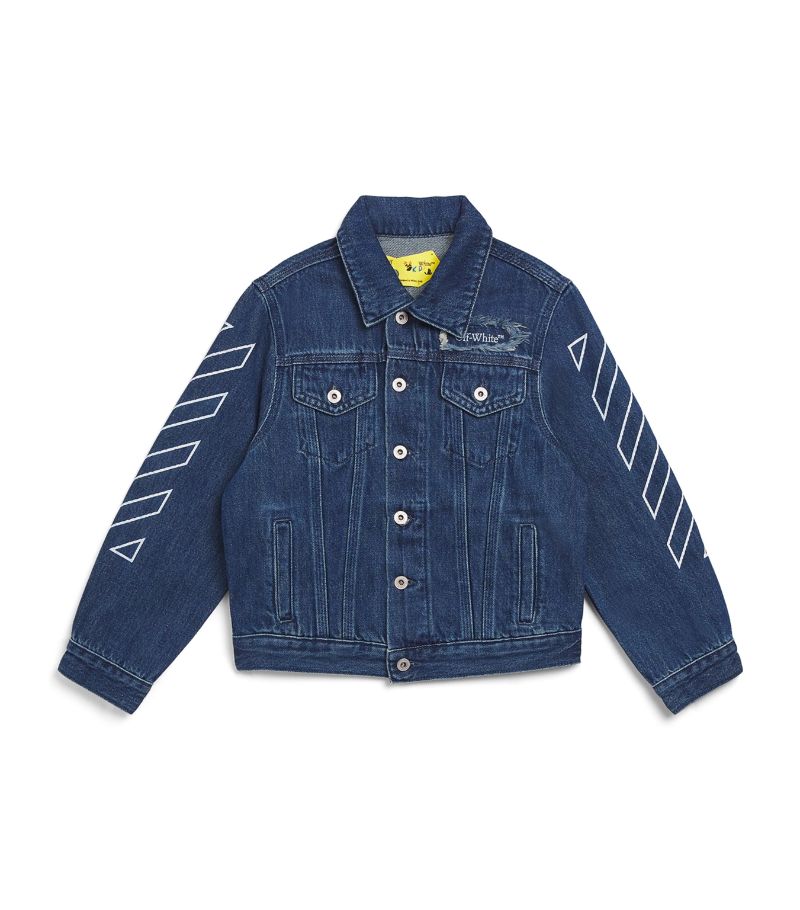 Off-White Kids Off-White Kids Frayed-Logo Denim Jacket (4-12 Years)