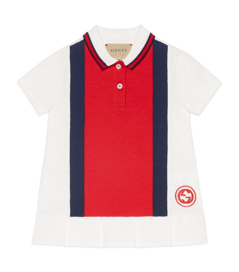 Gucci Gucci Kids Cotton Web Stripe Dress (3-36 Months)