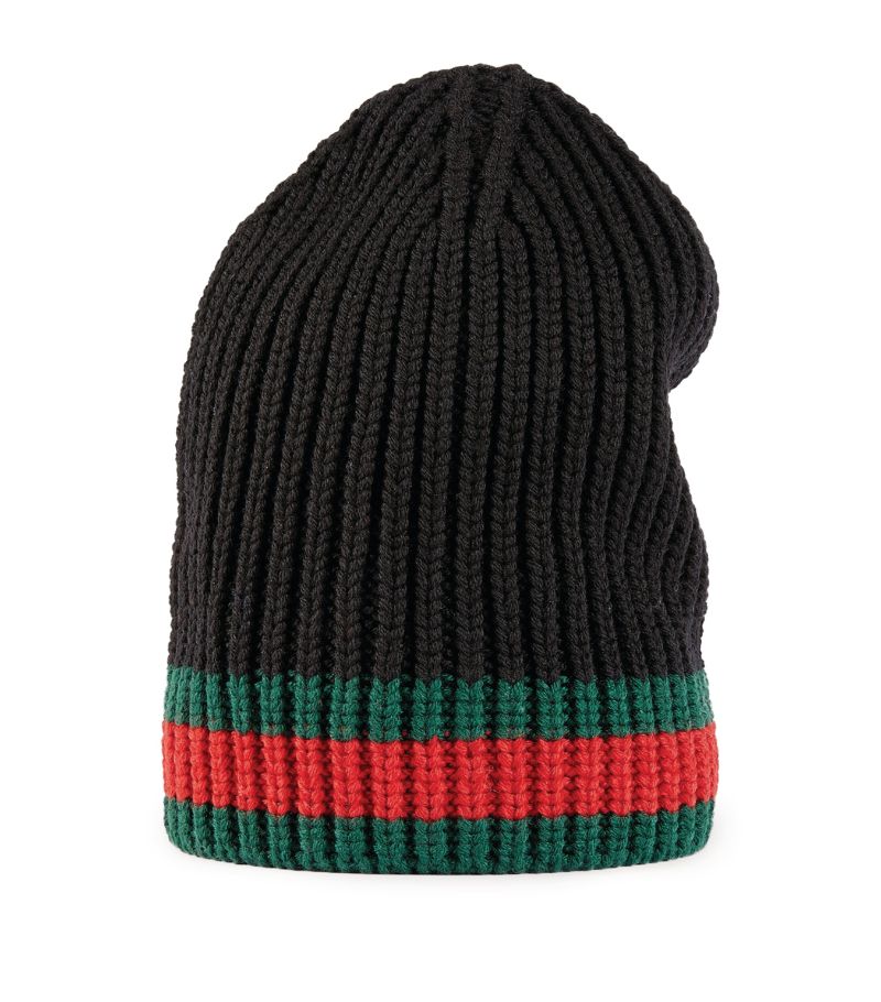 Gucci Gucci Wool Web Stripe Beanie