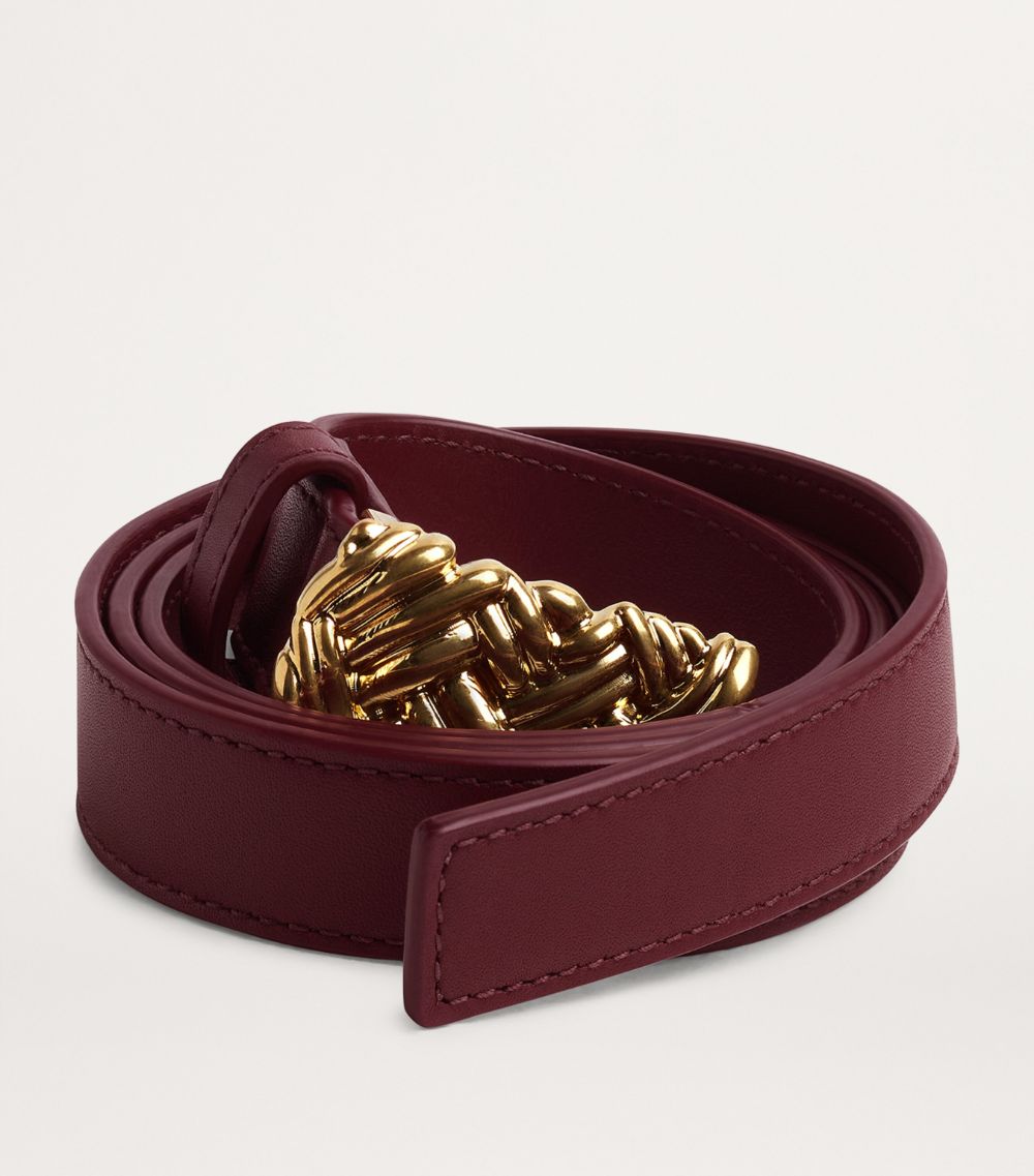 Bottega Veneta Bottega Veneta Leather Intreccio Belt