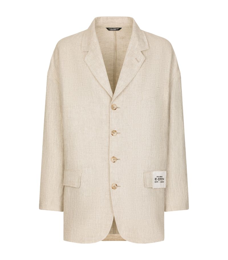 Dolce & Gabbana Dolce & Gabbana Linen Oversized Re-Edition Blazer