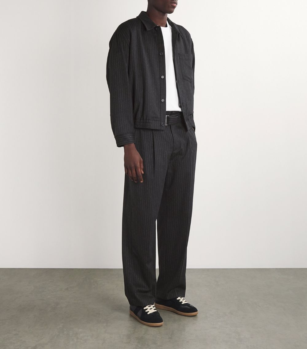 Simkhai Simkhai Virgin Wool-Blend Pinstripe Trousers