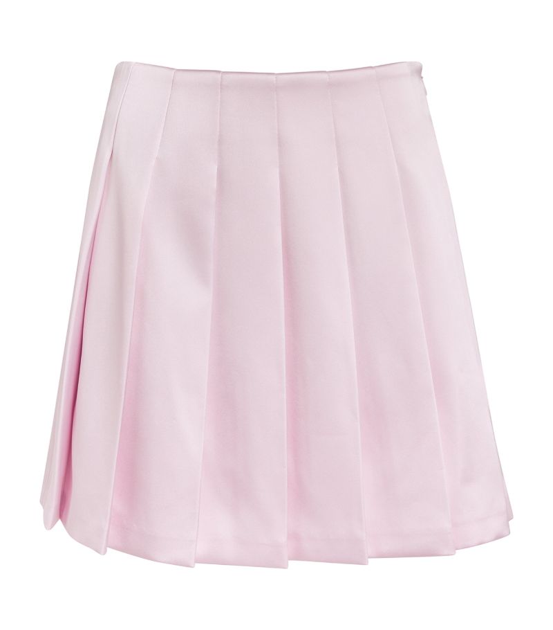 Self-Portrait Self-Portrait Satin Pleated Mini Skirt