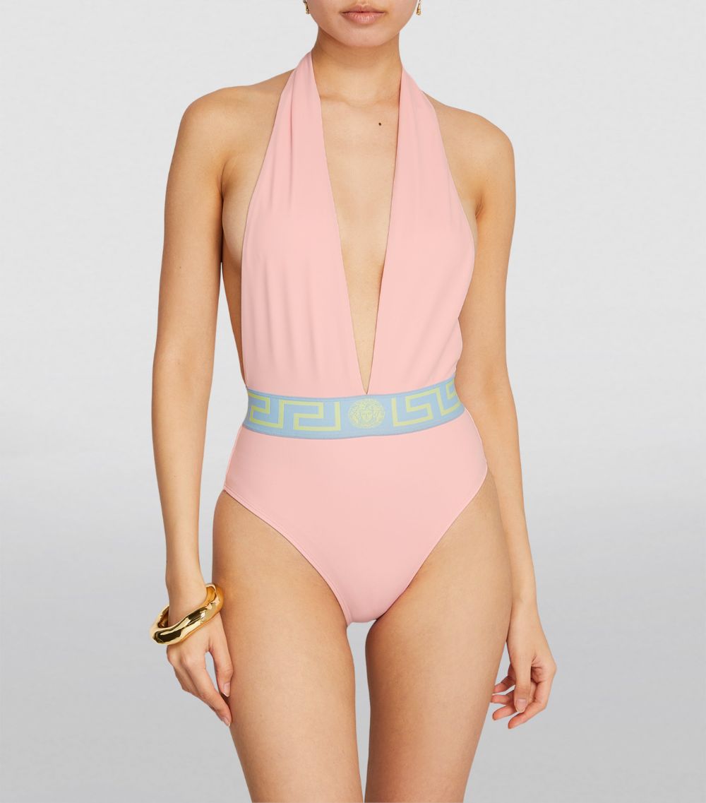 Versace Versace Greca Halterneck Swimsuit