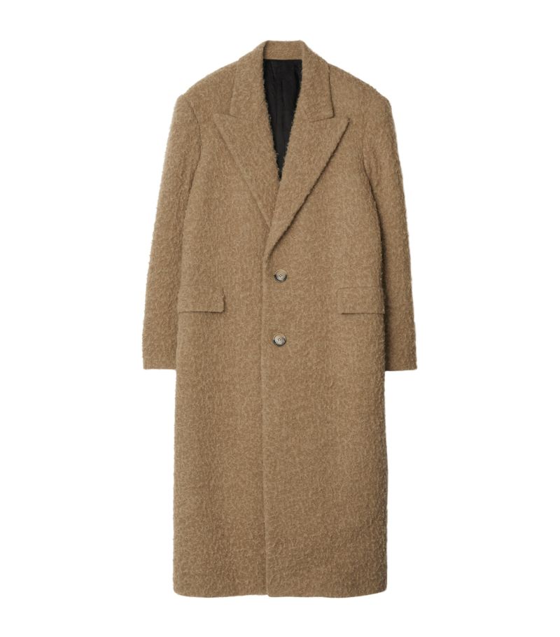 Burberry Burberry Linen-Wool-Blend Tailored Coat