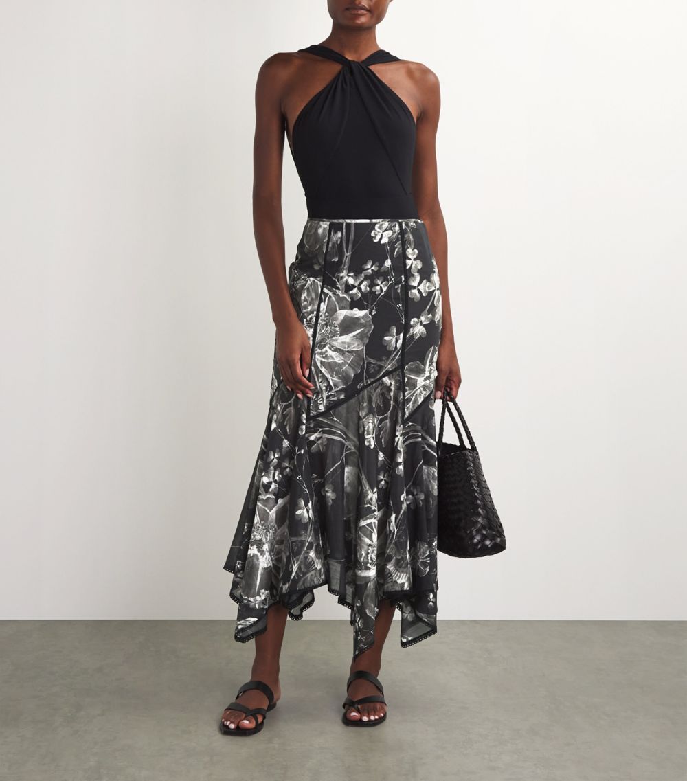 Charo Ruiz Ibiza Charo Ruiz Ibiza Floral Print Nopy Midi Skirt