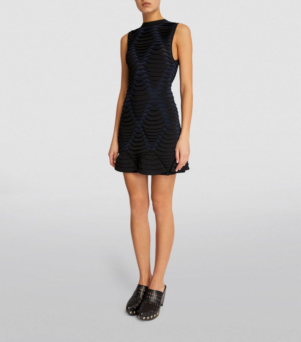 Alaïa Alaïa Python-Effect Mini Dress