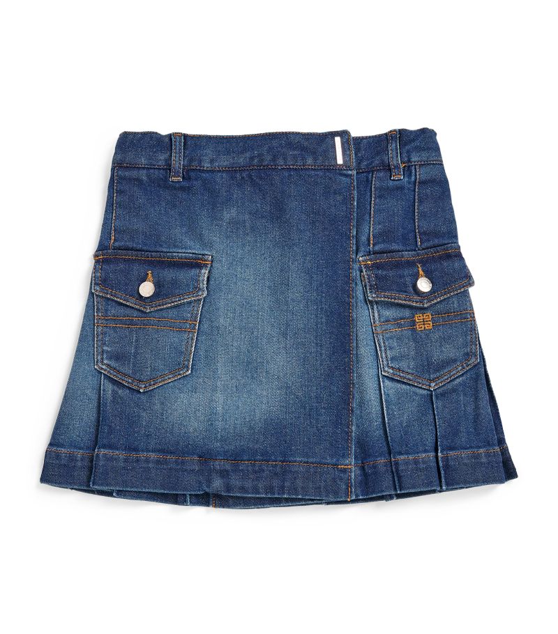 Givenchy Givenchy Kids Denim Pleated Skirt (4-12+ Years)