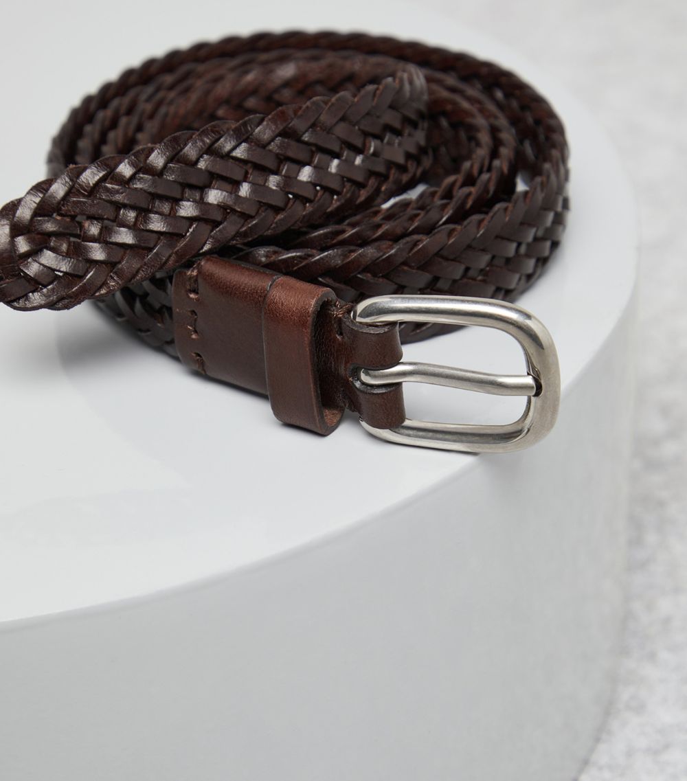 Brunello Cucinelli Brunello Cucinelli Leather Braided Belt