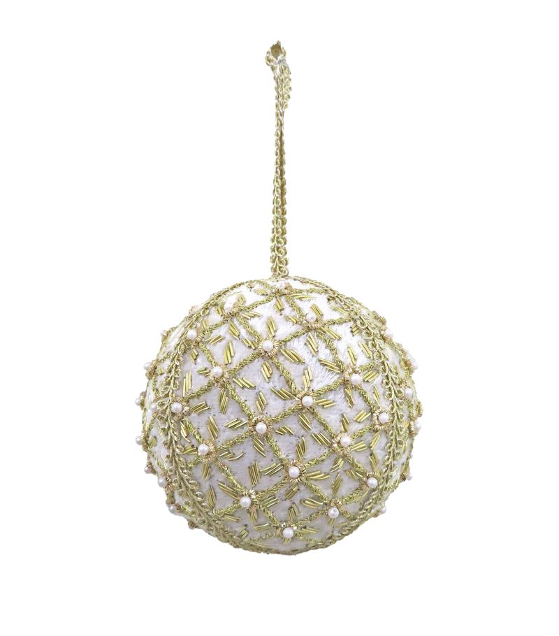 Harrods Harrods Velvet Embellished Bauble