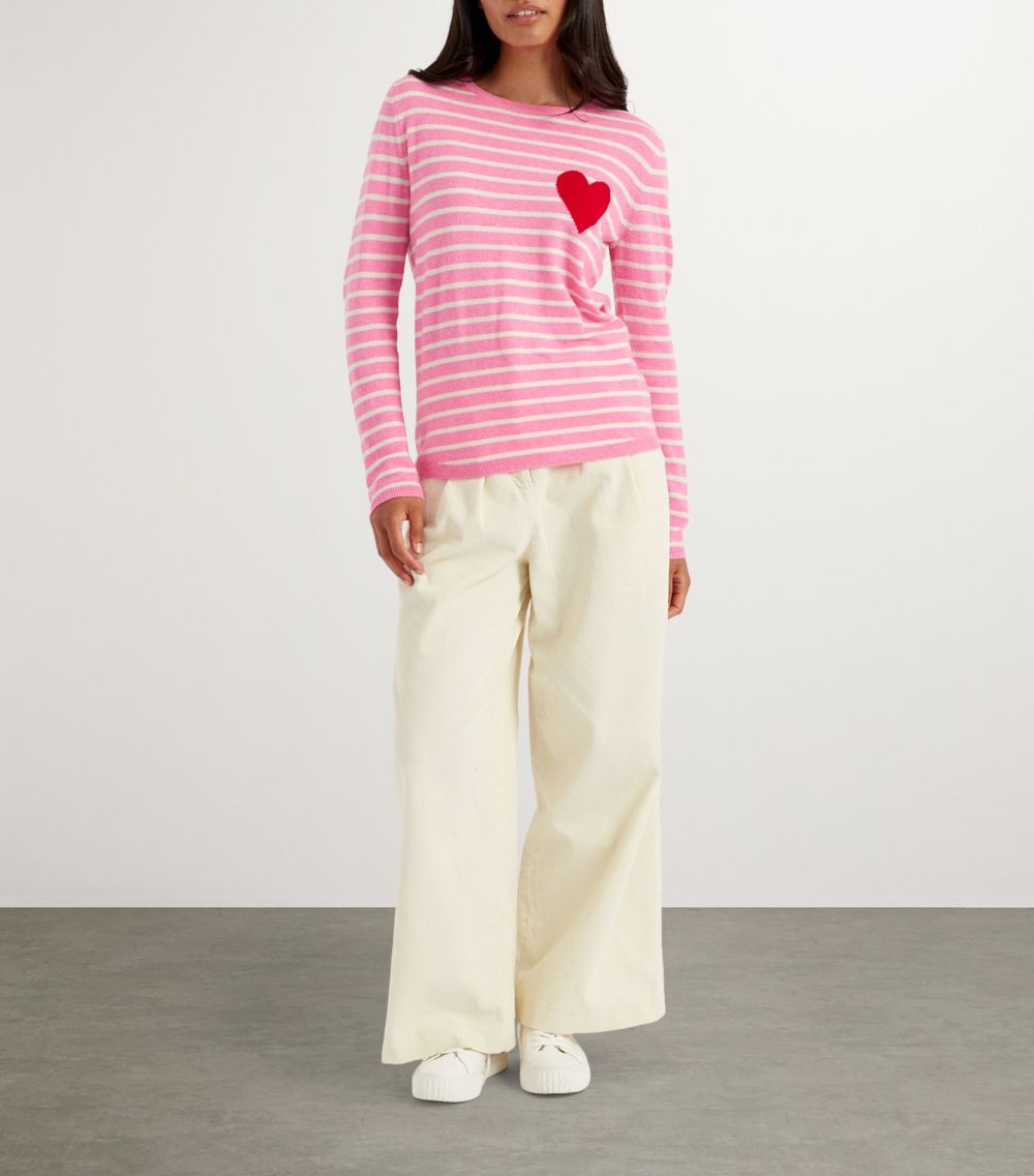 Chinti & Parker Chinti & Parker Wool-Cashmere Breton Heart Sweater