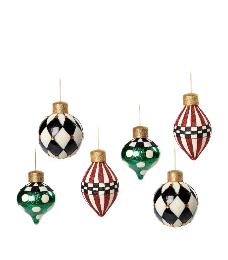 Mackenzie-Childs MacKenzie-Childs Glass Jolly Assorted Baubles (Set of 6)