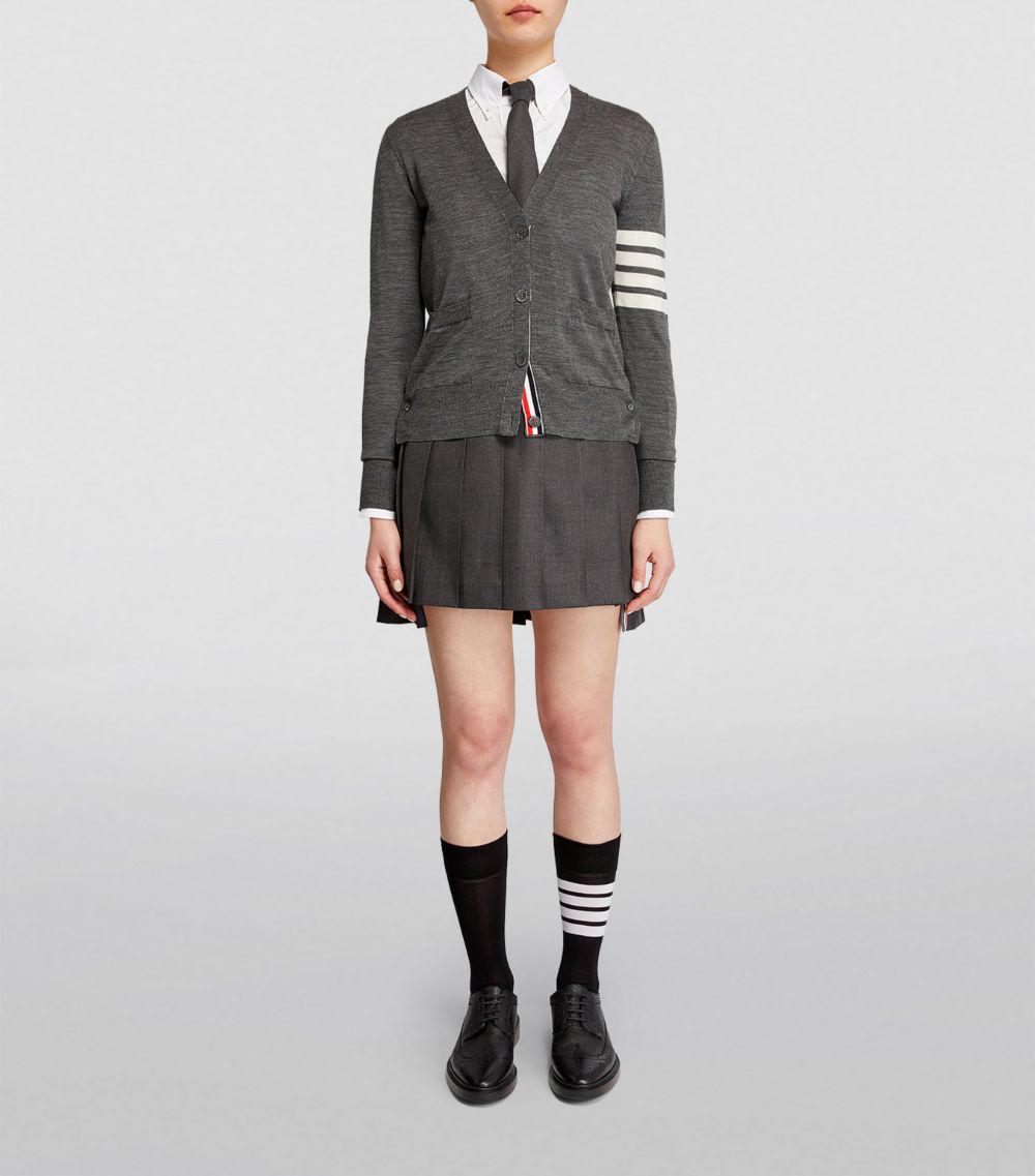 Thom Browne Thom Browne Wool Relaxed 4-Bar Cardigan