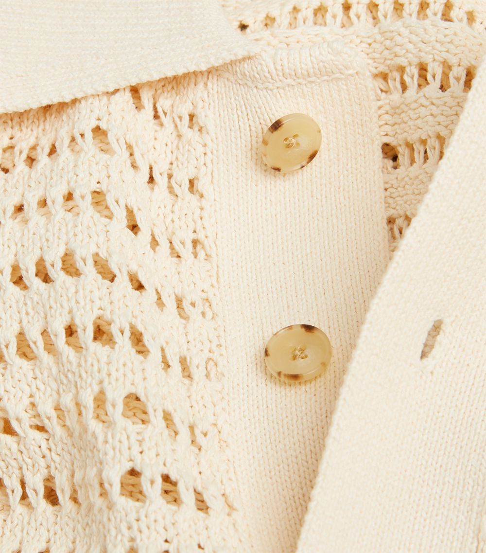Commas Commas Crocheted Polo Shirt