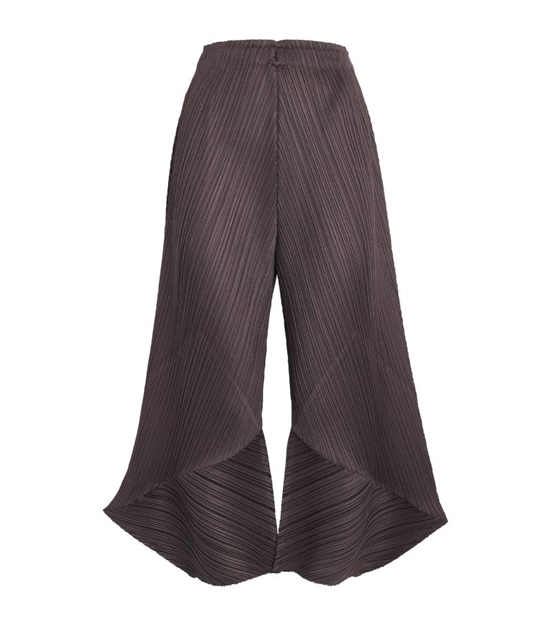 Pleats Please Issey Miyake Pleats Please Issey Miyake Pleated Chili Peppers Wide-Leg Trousers