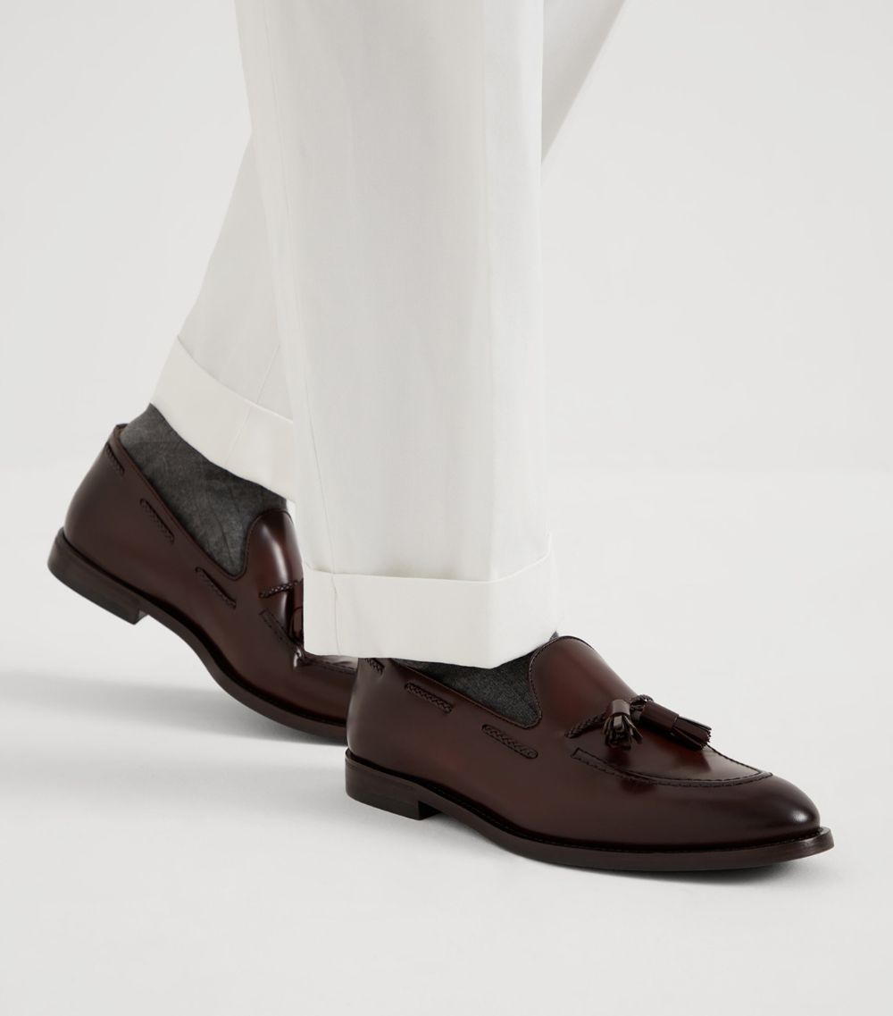 Brunello Cucinelli Brunello Cucinelli Calfskin Tassle Loafers