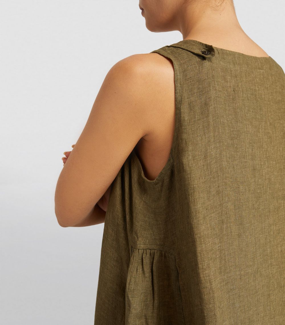 Eskandar Eskandar Linen A-Line Midi Dress