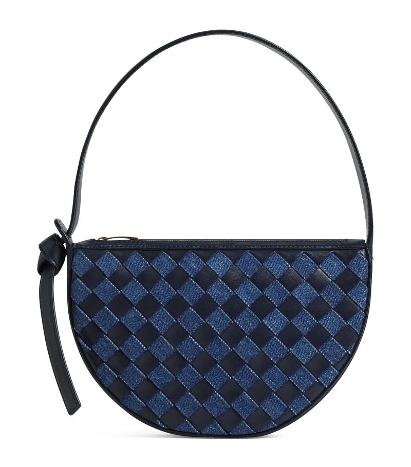 Bottega Veneta Bottega Veneta Mini Denim-Leather Sunrise Top-Handle Bag