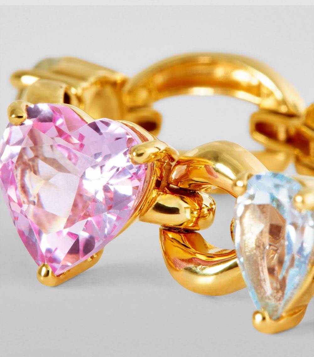 Nadine Aysoy Nadine Aysoy Yellow Gold And Pink Sapphire Catena Ring