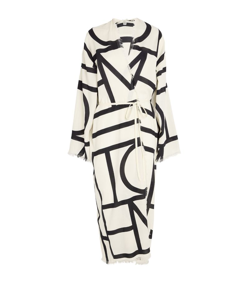 Toteme Toteme Monogram Print Maxi Dress