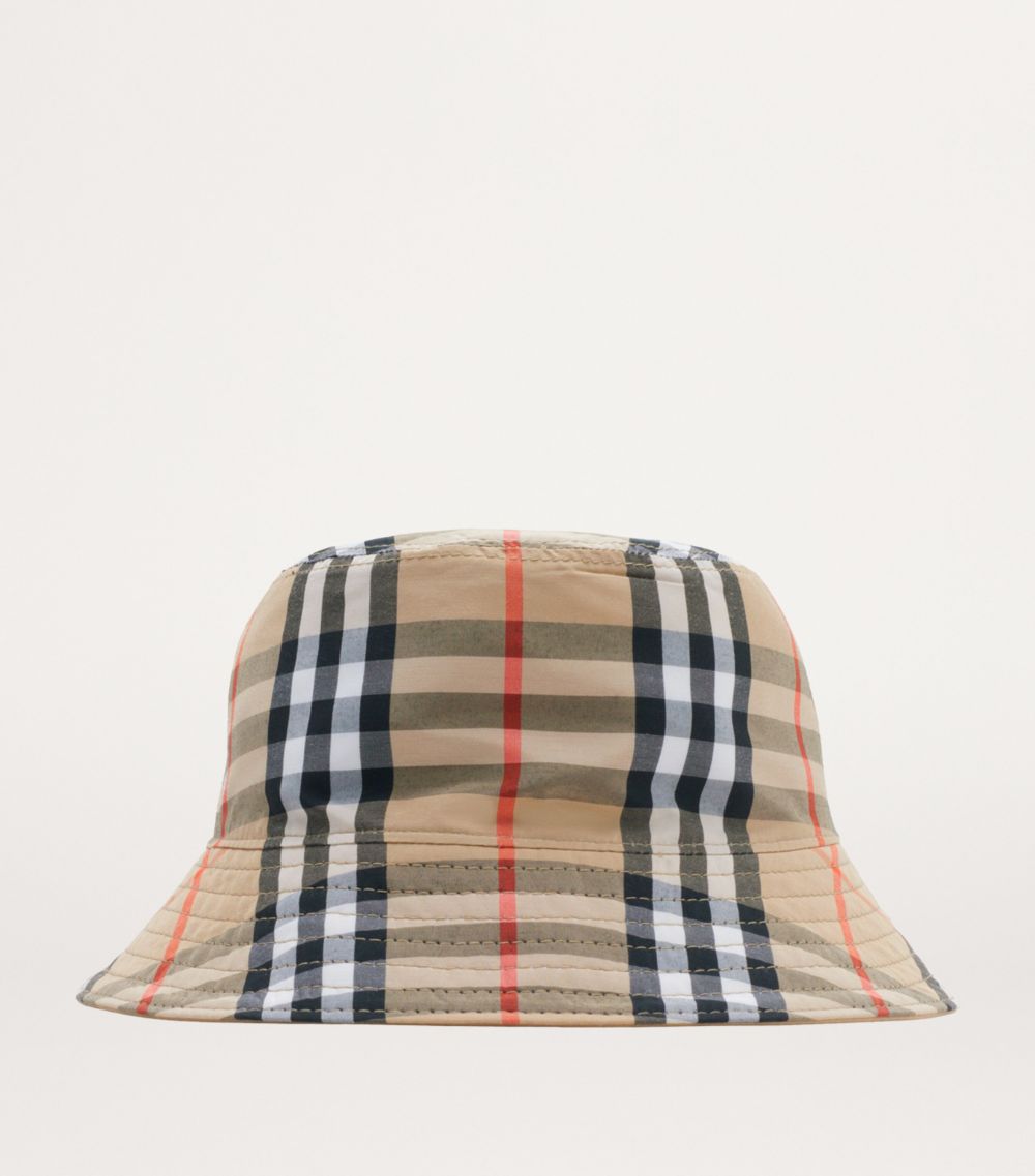 Burberry Burberry Kids Cotton-Blend Reversible Check Bucket Hat