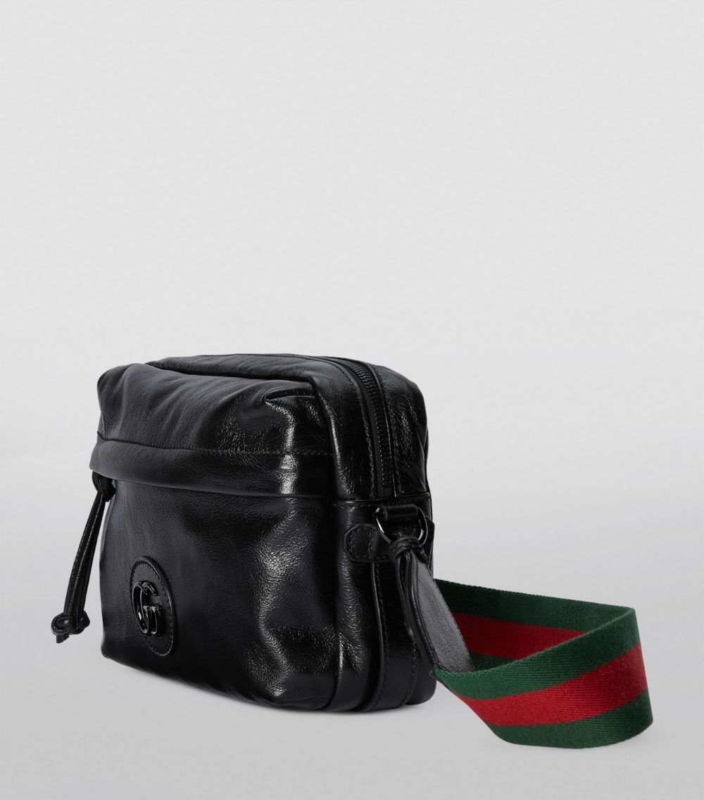 Gucci Gucci Leather Double G Cross-Body Bag