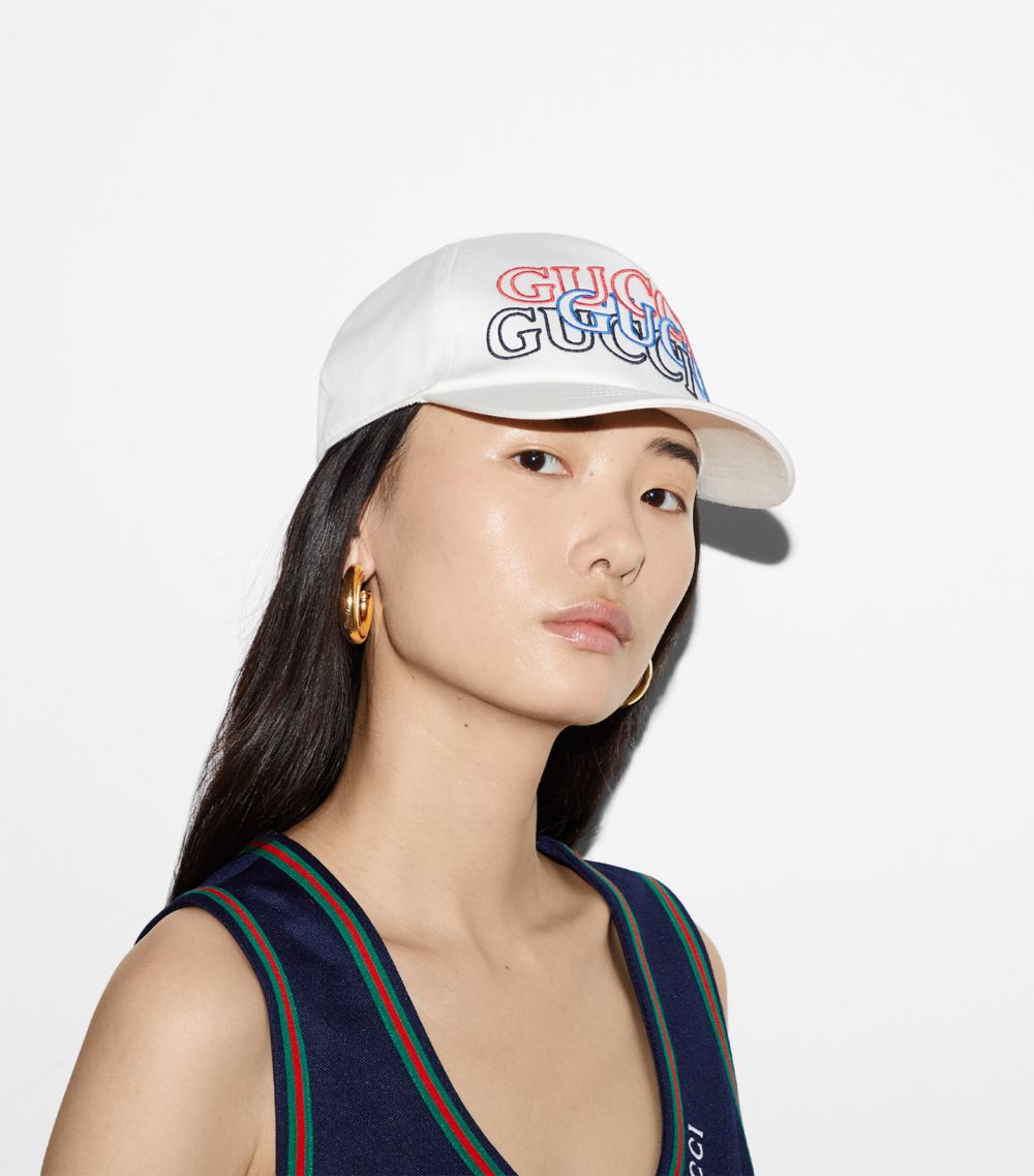 Gucci Gucci Embroidered Logo Baseball Cap