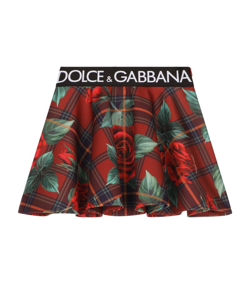 Dolce & Gabbana Dolce & Gabbana Kids Floral Check Mini Skirt (2-6 Years)