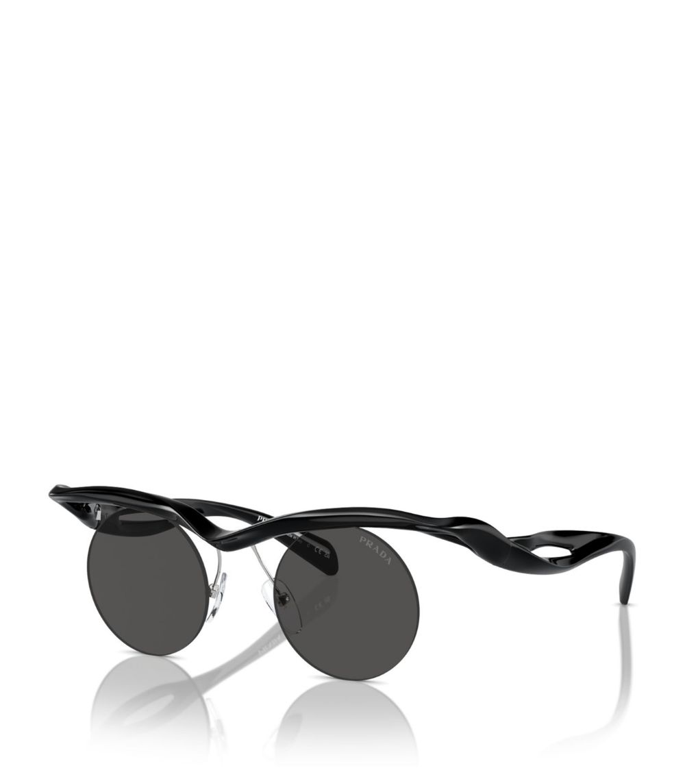 Prada Prada Sculptural Round Runway Sunglasses